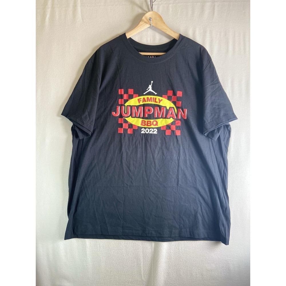 Nike Jordan T Shirt XXL Jumpman Family BBQ 2022 Graphic Streetwear Black